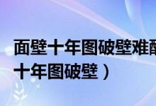 面壁十年圖破壁難酬蹈海亦英雄的意思（面壁十年圖破壁）