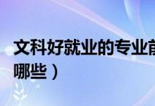 文科好就業(yè)的專業(yè)前景（文科好就業(yè)的專業(yè)有哪些）