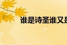 誰(shuí)是詩(shī)圣誰(shuí)又是詩(shī)仙（誰(shuí)是詩(shī)圣）