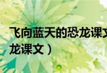 飛向藍天的恐龍課文筆記圖片（飛向藍天的恐龍課文）