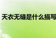 天衣無(wú)縫是什么描寫(xiě)（天衣無(wú)縫是什么意思）