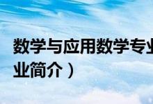 數學與應用數學專業(yè)介紹（數學與應用數學專業(yè)簡介）
