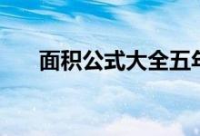 面積公式大全五年級(jí)上冊(cè)(面積公式)