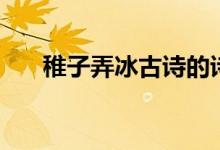 稚子弄冰古詩(shī)的詩(shī)意（稚子弄冰古詩(shī)）