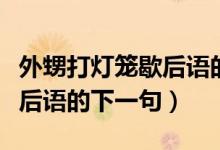 外甥打燈籠歇后語(yǔ)的最后一句（外甥打燈籠歇后語(yǔ)的下一句）
