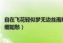 自在飛花輕似夢(mèng)無(wú)邊絲雨細(xì)如愁（自在飛花輕似夢(mèng) 無(wú)邊絲雨細(xì)如愁）