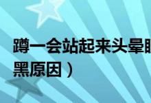 蹲一會(huì)站起來頭暈眼花（蹲一會(huì)站起來頭暈眼黑原因）
