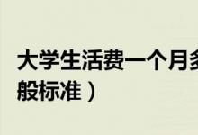 大學生活費一個月多少正常（大學生生活費一般標準）