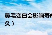 鼻毛變白會影響壽命嗎（鼻毛變白一般能活多久）