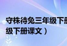 守株待兔三年級下冊課文原文（守株待兔三年級下冊課文）