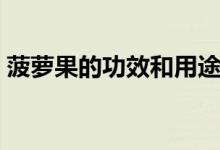 菠蘿果的功效和用途（菠蘿果的功效與作用）