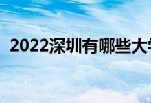 2022深圳有哪些大學（深圳所有大學名單）