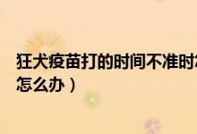 狂犬疫苗打的時間不準時怎么辦（錯過了狂犬疫苗打針時間怎么辦）