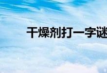 干燥劑打一字謎底（干燥劑打一字）