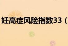 妊高癥風(fēng)險指數(shù)33（妊高癥風(fēng)險指數(shù)是多少）