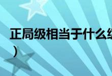 正局級相當于什么級（正局級相當于什么職務）