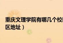重慶文理學(xué)院有哪幾個校區(qū)（重慶文理學(xué)院有幾個校區(qū)及校區(qū)地址）