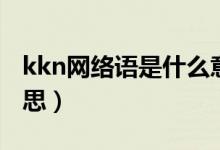 kkn網(wǎng)絡(luò)語是什么意思（kkp網(wǎng)絡(luò)語是什么意思）
