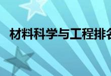 材料科學(xué)與工程排名前十（哪個學(xué)校更好）