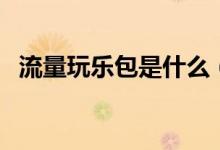 流量玩樂包是什么（隨意玩流量包是什么）