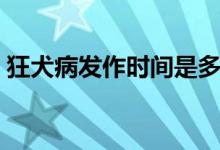 狂犬病發(fā)作時(shí)間是多少天（狂犬病發(fā)作時(shí)間）