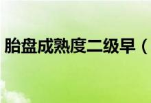 胎盤成熟度二級早（胎盤成熟度二級能生嗎）