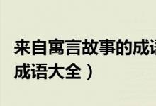 來(lái)自寓言故事的成語(yǔ)有哪些（出自歷史故事的成語(yǔ)大全）