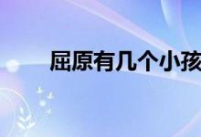 屈原有幾個小孩（屈原有幾個孩子）