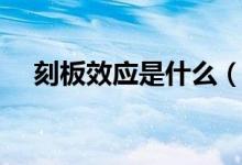 刻板效應是什么（刻板效應是什么意思）