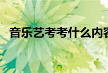 音樂(lè)藝考考什么內(nèi)容（音樂(lè)生藝考怎么考）