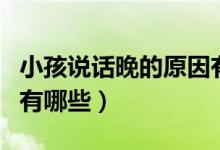 小孩說(shuō)話(huà)晚的原因有哪些（小孩說(shuō)話(huà)晚的原因有哪些）