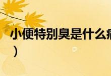 小便特別臭是什么?。ㄐ”闾貏e臭是什么原因）