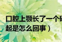 口腔上顎長了一個(gè)硬的凸起（口腔上顎有個(gè)凸起是怎么回事）