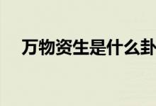 萬(wàn)物資生是什么卦（玩網(wǎng)zs是什么意思）