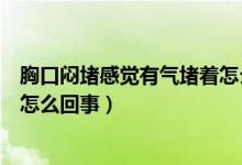 胸口悶堵感覺(jué)有氣堵著怎么回事(感覺(jué)胸口有氣堵著胸悶是怎么回事)
