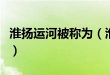淮揚運河被稱為（淮陽運河又稱之為什么運河）