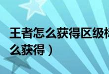 王者怎么獲得區(qū)級(jí)標(biāo)志（王者榮耀省區(qū)標(biāo)志怎么獲得）