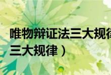 唯物辯證法三大規(guī)律的主要內容（唯物辯證法三大規(guī)律）