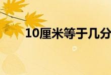 10厘米等于幾分米（10厘米有多長）
