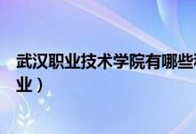 武漢職業(yè)技術(shù)學院有哪些科目（武漢職業(yè)技術(shù)學院有哪些專業(yè)）
