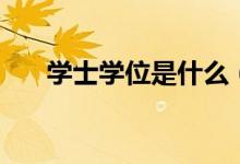 學士學位是什么（學士學位有什么用）
