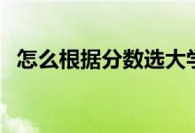 怎么根據(jù)分?jǐn)?shù)選大學(xué)(多少分上什么大學(xué))