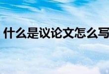 什么是議論文怎么寫(xiě)（高中議論文寫(xiě)作技巧）