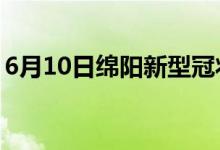 6月10日綿陽(yáng)新型冠狀病毒肺炎疫情最新消息