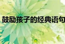 鼓勵(lì)孩子的經(jīng)典語(yǔ)句精選（夸獎(jiǎng)孩子的語(yǔ)錄）