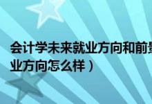 會(huì)計(jì)學(xué)未來(lái)就業(yè)方向和前景（2022會(huì)計(jì)學(xué)專(zhuān)業(yè)就業(yè)前景和就業(yè)方向怎么樣）