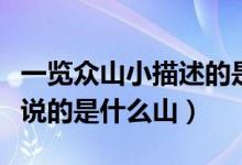 一覽眾山小描述的是什么山（一覽眾山小全詩(shī)說的是什么山）