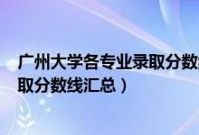 廣州大學各專業(yè)錄取分數(shù)線2019（2019廣州大學各專業(yè)錄取分數(shù)線匯總）