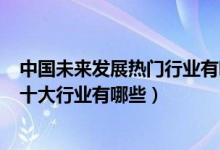 中國未來發(fā)展熱門行業(yè)有哪些?（2022中國最熱門最有前景十大行業(yè)有哪些）