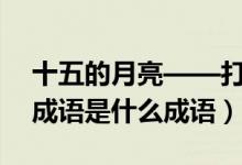十五的月亮——打一成語(yǔ)（十五的月亮打一成語(yǔ)是什么成語(yǔ)）